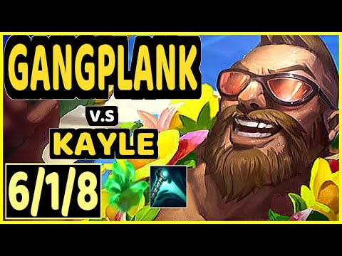 ROACH (GANGPLANK) vs KAYLE - 6/1/8 KDA TOP CHALLENGER GAMEPLAY - KR