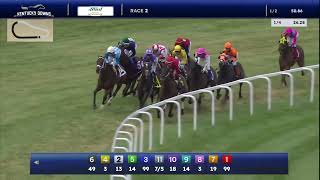 Unmerited Favor wins race two on September 4 at Kentucky Downs