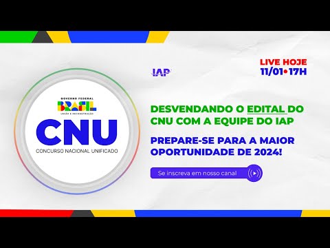 Banner de capa do material gratuito CNU - DESVENDANDO O EDITAL COM A EQUIPE DO IAP