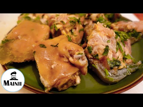 Armenische Mojoj / Schweine Füße in Knoblauchmarinade / Armenian Pigs Feet Recipe