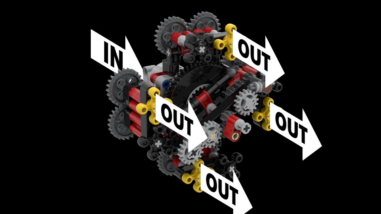 Controlling FOUR independent Outputs using one Motor | LEGO Technic