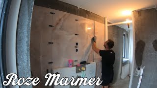 60x120 Roze Marmer. Complete Badkamer Betegelen 12.2