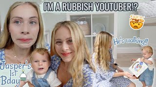 I'M A RUBBISH YOUTUBER?! Jasper's Birthday Vlog, Baby's 1st Steps!