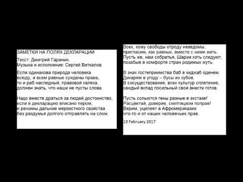 ЗАМЕТКИ НА ПОЛЯХ ДЕКЛАРАЦИИ