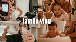 family vlog | pump change, night routine w/ 4 kids