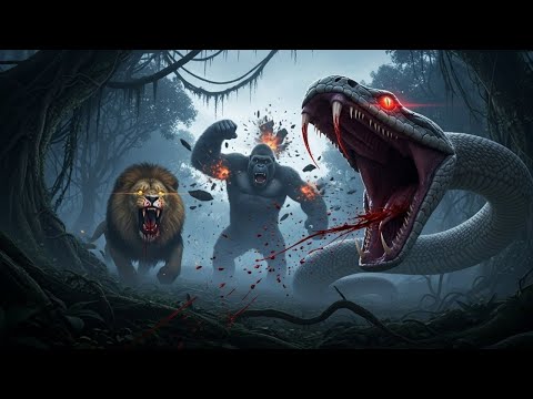 Beasts Unleashed: King Kong & Lion vs Titanoboa | National Park Nightmare