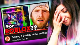 Linus built us THE MOST POWERFUL ROBLOX COMPUTER! (Reaction)
