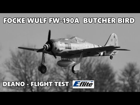 E-FLITE FOCKE WULF FW -190A - DEANO FLIGHT TEST ! SMART PNP SCALE RC WARBIRD # 3 - 2021