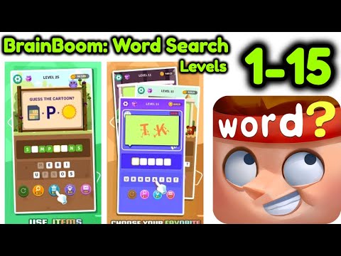 BrainBoom: Word Search Game Level 1 - 15 Gameplay Walkthrough | (iOS - Android) - YouTube