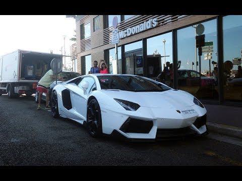 Supercars of Côte d`Azur - Zonda F, Aventador SV, Murcielago, 458 Speciale!
