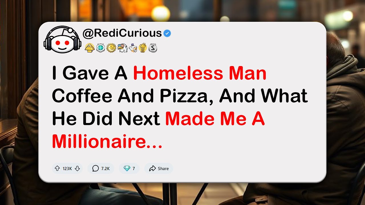 I Gave A Homeless Man Coffee And Pizza, And What He Did Next Made Me A Millionaire…