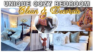 UNIQUE BED ROOM TRANSFORMATION 2022 | HOW TO MAKE YOUR BED LOOK LUXE | CLEAN & DECORATE WITH ME