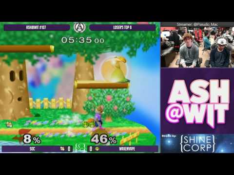 SOC (Fox) vs WakenVape (Peach) - ASH@WIT #107 Melee Loser's Top 8