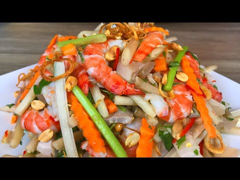Cách làm GỎI NGÓ SEN TÔM THỊT chua ngọt ăn mãi vẫn ghiền