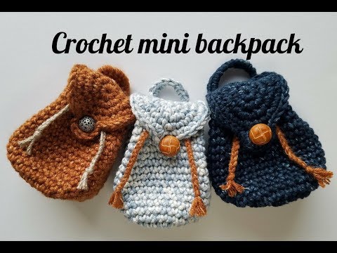 How to crochet mini backpack 🎒