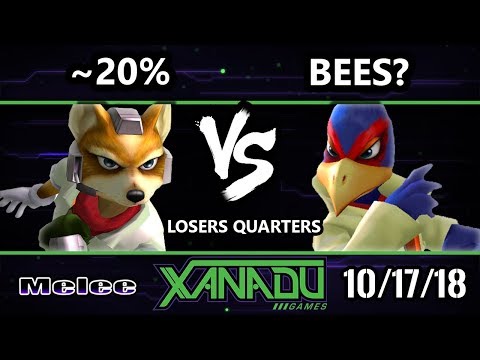 S@X 272 SSBM -  ~20% (Fox) Vs.  Bees? (Falco) - Smash Melee Losers Quarters