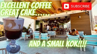 Excellent coffee, great cake…..and a SMALL KOK!!