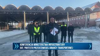 Konferencja Ministerstwa Infrastruktury dot. protestu przedstawicieli branży transportowej