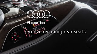 How to remove individual adjustable rear seats on the D4/4H A8 and S8