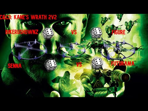 C&C3: Kane's Wrath 2v2 -Bikerushownz  & Senna vs. Figure  &  Futurama The mighty  Mothership