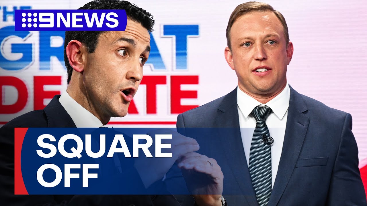 Steven Miles and David Crisafulli square off in second Queensland leaders' debate | 9 News Australia