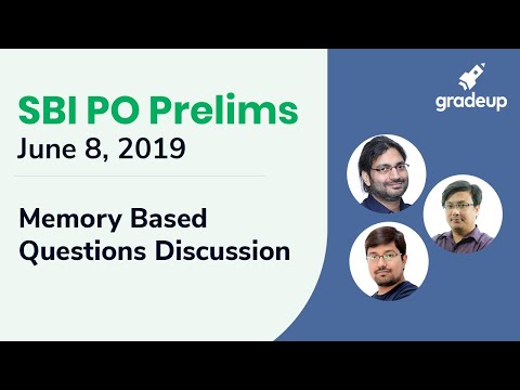 SBI PO Prelims Question Asked 8th June 2019: SBI PO Memory Based Question Paper Analysis Video