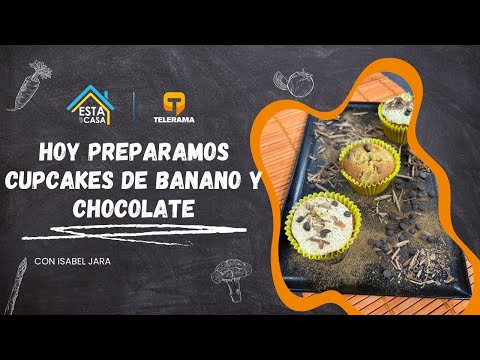 Hoy preparamos Cupcakes de banano y chocolate