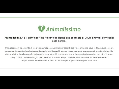 , title : 'Animalissimo.it: presentazione in diretta del nuovo portale by Il Verde Mondo'