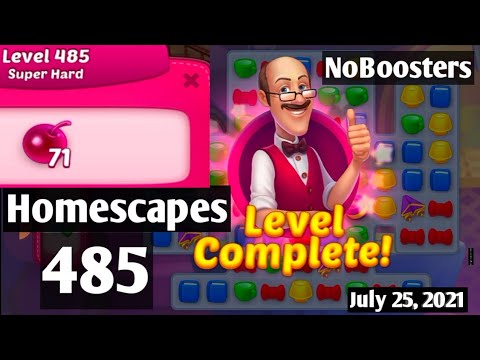 Homescapes 485 Level Superhard! | DanceSeason! | Android game walkthrough (No Boosters)