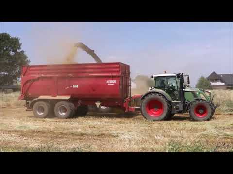 New Holland FR 700 mit 2 Gespanne im Wickroggen.