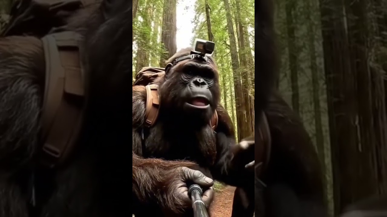 A Gorilla's Wild Day in the Jungle – Vlog Style 🦍📸