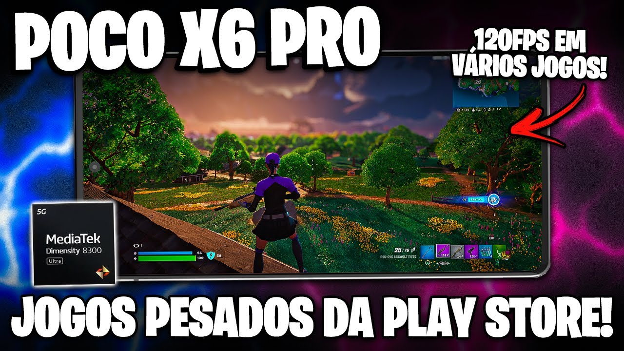 POCO X6 PRO COM MEDIATEK 8300 ULTRA CONTRA JOGOS PESADOS DA PLAY STORE! | 120FPS EM VÁRIOS JOGOS!!!