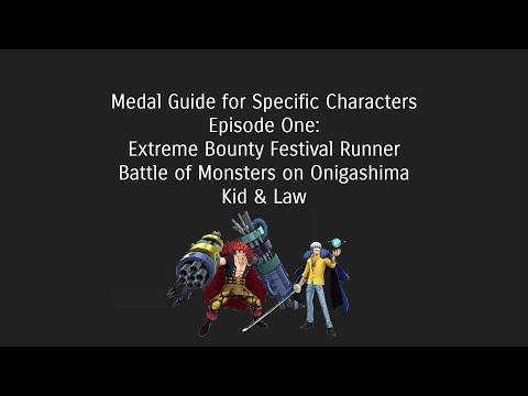 Medal Guide for Specific Characters Episode 1: Battle of Monsters on Onigashima Kid & Law OPBR