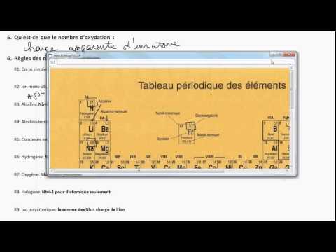 comment trouver l'etage d'oxydation