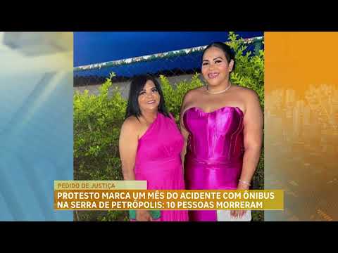 Sobreviventes e familiares de vítimas de acidente em Petrópolis (RJ) protestam por justiça em BH