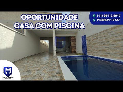 Casa com piscina R$410.000,00 I Com 2 Dormitórios  em Peruíbe SP