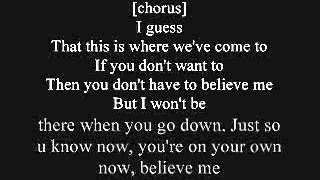 Believe Me-Fort Minor Lyrics