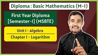 Logarithm - 01 | Basic Mathematics | FY Diploma | MSBTE