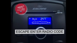 FORD ESCAPE 2008 RADIO.Enter radio code .Manual