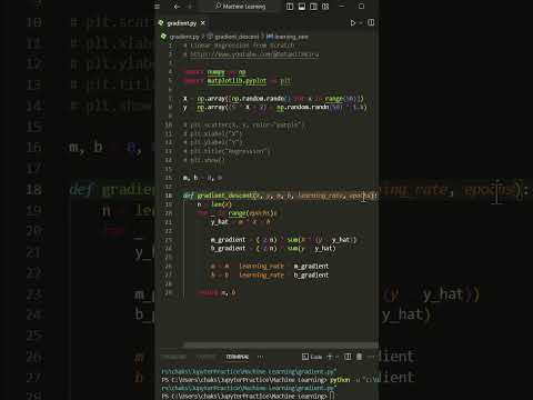 Linear Regression And Gradient Descent Machine Learning Tutorials Python