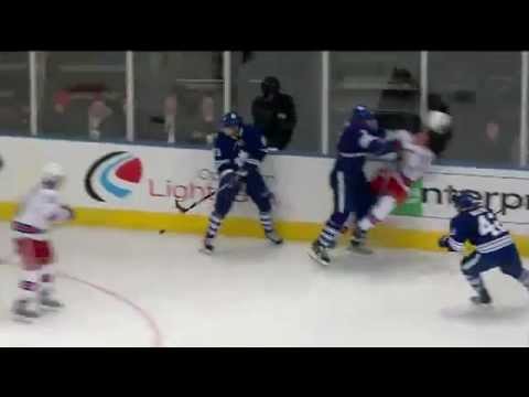 Dion Phaneuf HUGE Hit on Sauer (December 5, 2011) Phaneuf Sauer