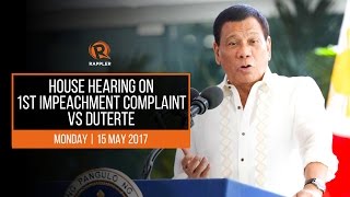House hearing on 1st impeachment complaint vs Dute