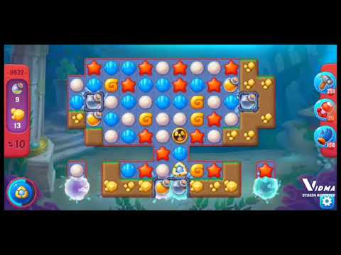 Fishdom. 9522 hard level no boosters and diamonds. 16 moves (❌ no lightning)