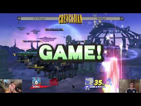 Crewcadian - Makigai (Sonic, Lucas) Vs. CL|Oc3an (Mr. Game & Watch) - Winners Round 1