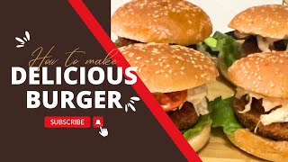 Tempting Burger with Homemade Chicken Patty/ Chicken burger Patty