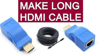 How to Install HDMI Over CAT6 Ethernet Cable || Make Long HDMI Cable || Extend HDMI Cable 150 Feet