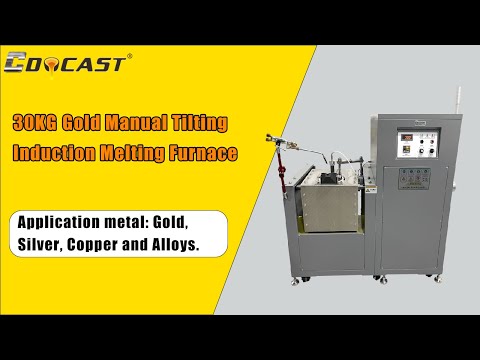 Cdocast New Design 30KG Manual Tilting Furnace---Suitable for gold, silver, copper and alloys