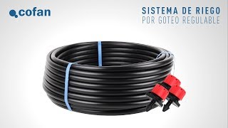 Tubería para riego por goteo, color negro, con gotero de 2 l/hora