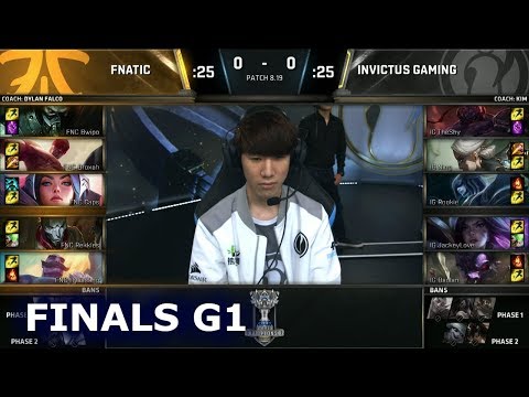 FNC vs IG Game 1 | Grand Final S8 LoL Worlds 2018 | Fnatic vs Invictus Gaming G1