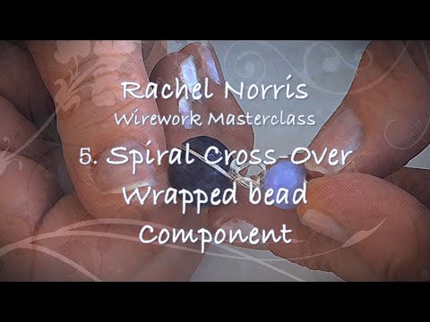 Making a wirework spiral around a bead. Beginners video 5